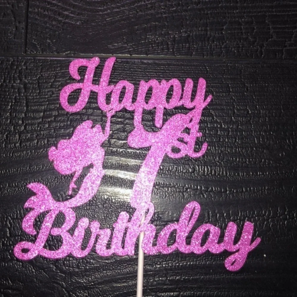 Happy‎ 1st Birthday Cake Topper Pick Mermaid Theme